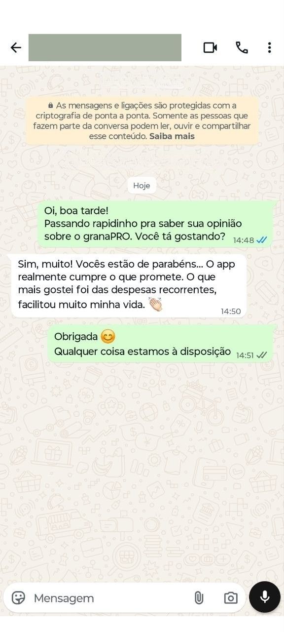 Depoimento WhatsApp