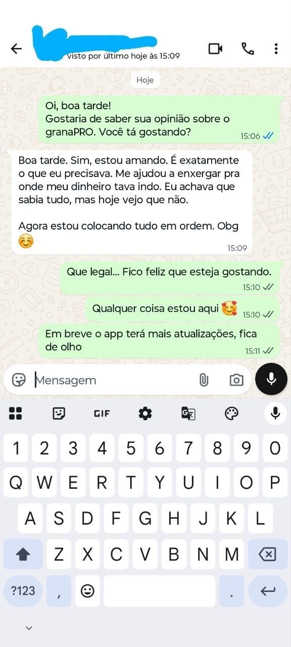 Depoimento WhatsApp